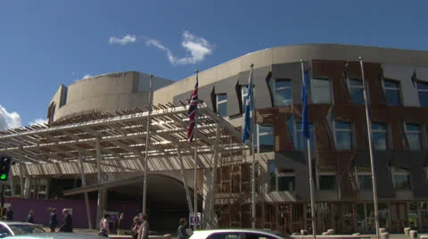 Scottish Parliament building sequence 動画素材 24071460