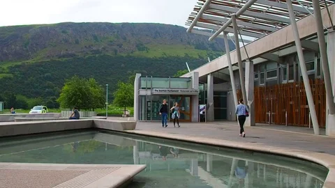 Scottish Parliament, Edinburgh Stock Footage 79729960