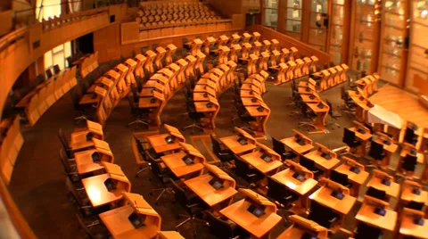 The Scottish Parliament Stock Footage 38287158