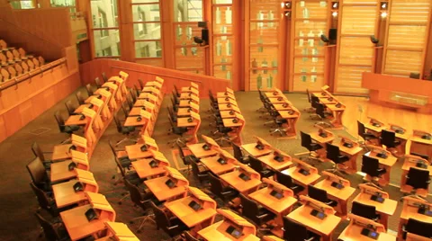 Scottish Parliament Stock Footage 38357308