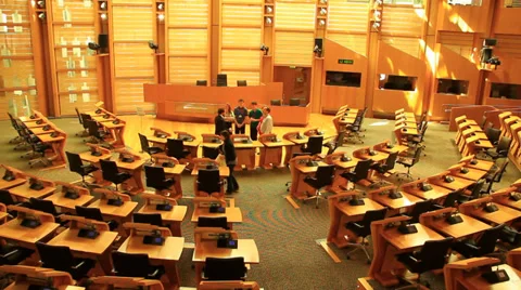 Scottish Parliament 스톡 동영상 38357357