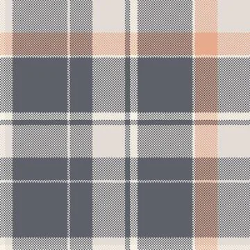 Scottish plaid vector pattern, close-up fabric background seamless. Part te.. Stock Illustration
