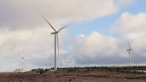 Scottish Power Whitelee wind farm, Eaglesham Moor, near Glasgow, Scotland, UK Stock Footage 300191562