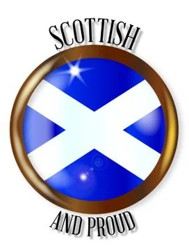 Scottish Proud Flag Button Stock Illustration