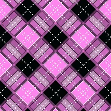 Scottish purple diagonal tartan plaid seamless pattern eps 10 Stock Illustration