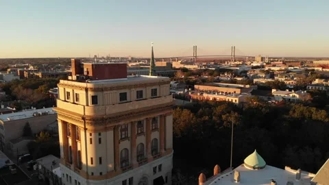 Scottish Rite Building in Downtown Savannah Georgia Stock Footage 245454716