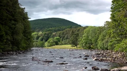 Scottish River - Balmoral Stock Footage 44089154