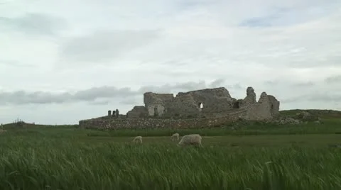 Scottish Ruins Stock Footage 11305814