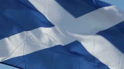 Scottish Saltire blowing in the Wind Video stock 12231415