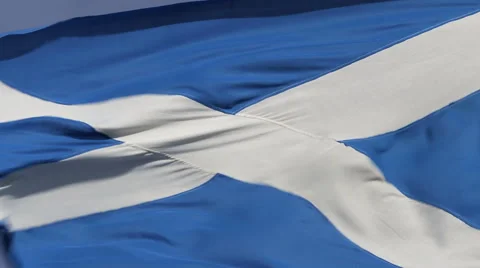 Scottish Saltire blowing in the Wind Video stock 64876307