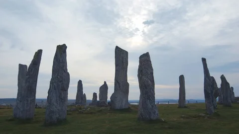 Scottish Stonecircle on a summer evening Video stock 123910992
