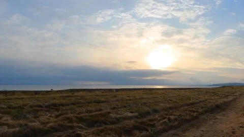 Scottish sunset skylapse Stock Footage 167836933