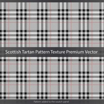 Scottish Tartan Pattern Texture Premium Vector イラスト素材