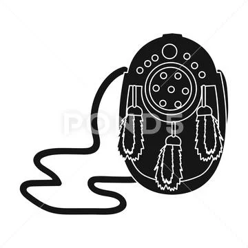 Scottish waist bag with fluff.The national dress of Scotland.Scotland single Stock Illustration