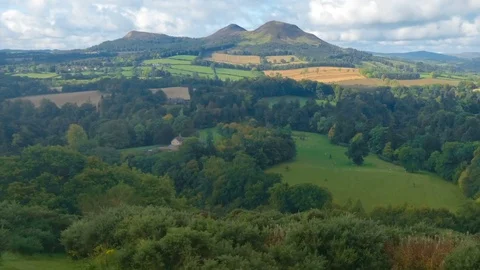 Scott's View viewpoint overlooking River Tweed Valley Video stock 85238071
