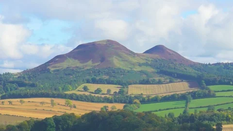 Scott's View viewpoint overlooking River Tweed Valley Stock Footage 87193309