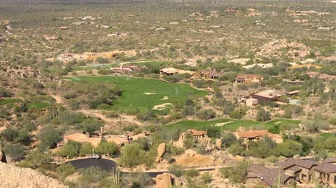 Scottsdale Golf Course Stock Footage 12351780