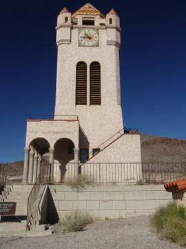 Scotty's Castle clock tower Stock Photos