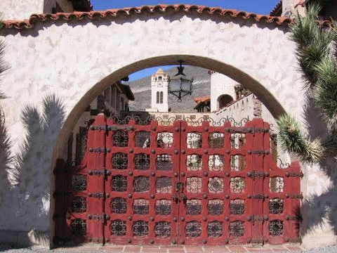 Scotty's Castle gate Stock Photos