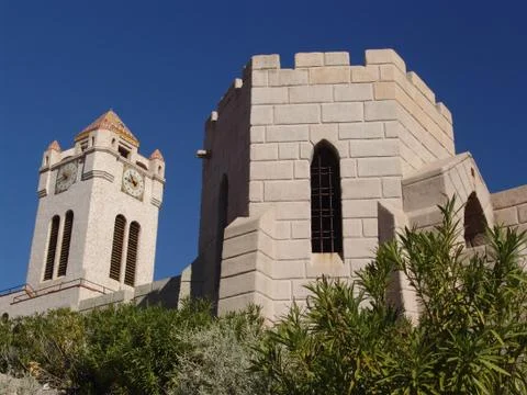 Scotty's Castle tower Stock Photos