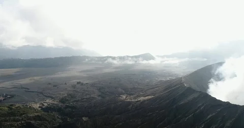 Scour pattern by lava beside mount bromo, East Java, Indonesia. Stock Footage 91206325