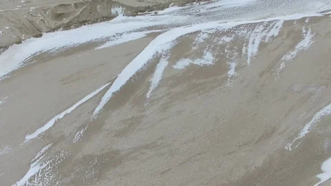 Scour. Winter. The compound of the estuary and the sea. Dried scour 動画素材 71308336