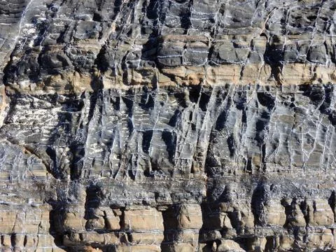 Scoured Beach Rock texture Stock Photos
