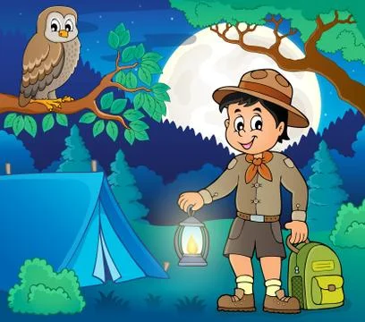 Scout boy theme image Stock Illustration