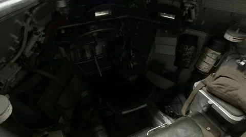 Scout Car interior Camera Crane shot Stock Footage 68880325