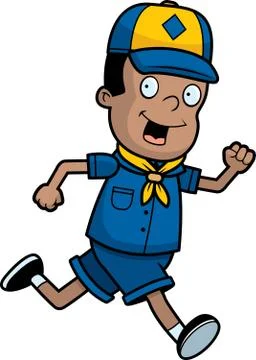 Scout Running Stock Illustration