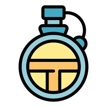 Scout water flask icon vector flat Stock Illustration