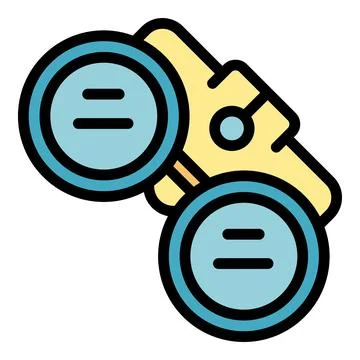 Scouting binoculars icon vector flat Illustrazione stock