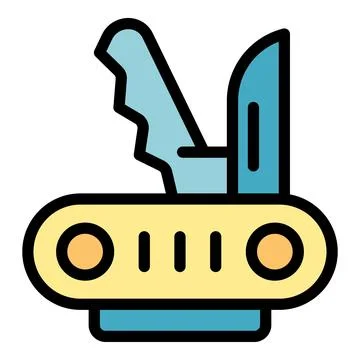 Scouting knife icon vector flat Stockillustratie