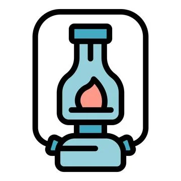 Scouting lamp icon vector flat Stock Illustration