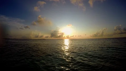 Scouting the Ocean at the  Sunrise Stock Footage 101487295