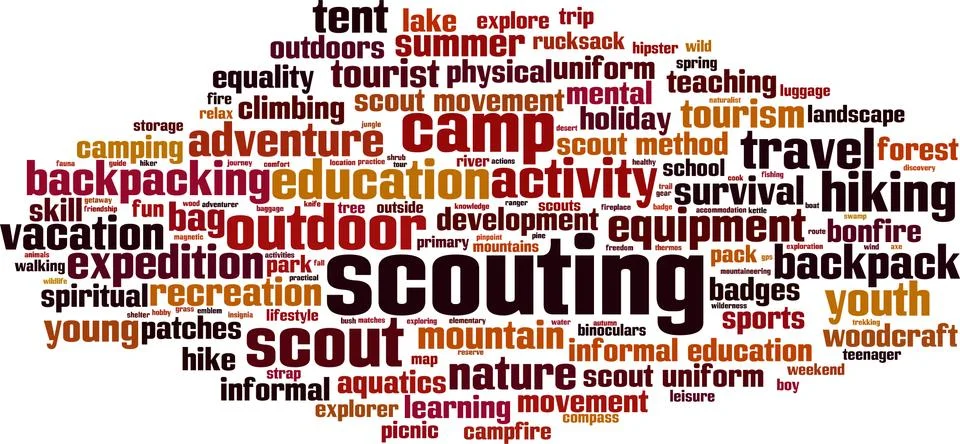 Scouting word cloud Stock Illustration