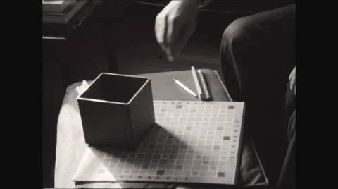 Scrabble Letter Picking 1953 Stock Footage 56160522