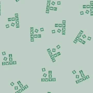 Scrabble tiles board table glyph vector seamless pattern Illustrazione stock