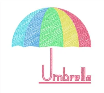 Scrabble umbrella logo graphic vector eps10 Stock Illustration