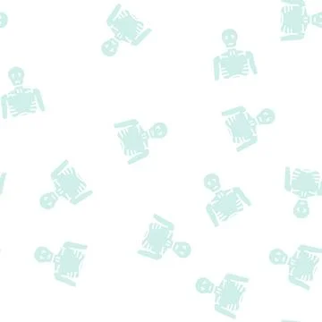Scraggy human glyph seamless pattern Stock Illustration