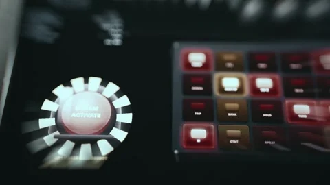 SCRAM Controls with Operator Push Buttons Stock Footage 338334052