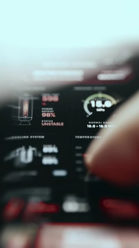 SCRAM Emergency Shutdown Button Close Up Stock Footage 338336574