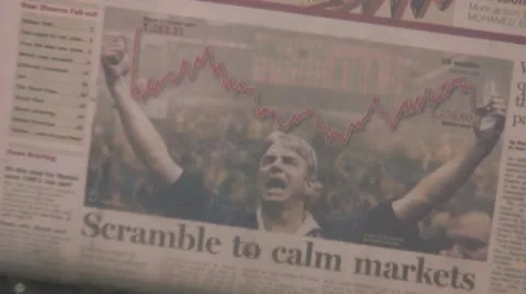 Scramble to Calm Markets - Financial Times - March 19th, 2008 Stock Footage 10600535