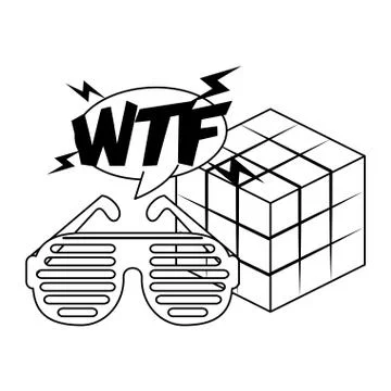 Scramble cube icon 库存插图
