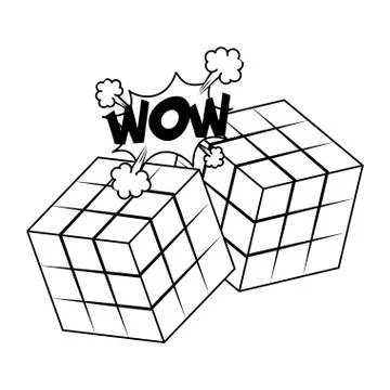 Scramble cube icon 库存插图