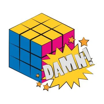 Scramble cube icon Illustrazione stock