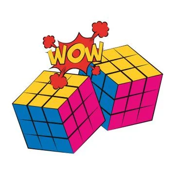 Scramble cube icon 库存插图