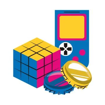 Scramble cube icon 库存插图