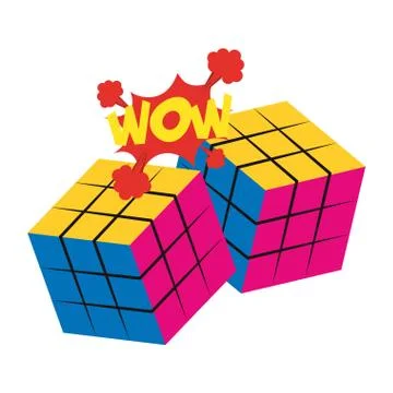 Scramble cube icon Stock Illustration