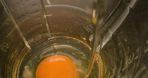 Scramble Egg - Egg Into Bowl Option 1 Stock Footage 148192732